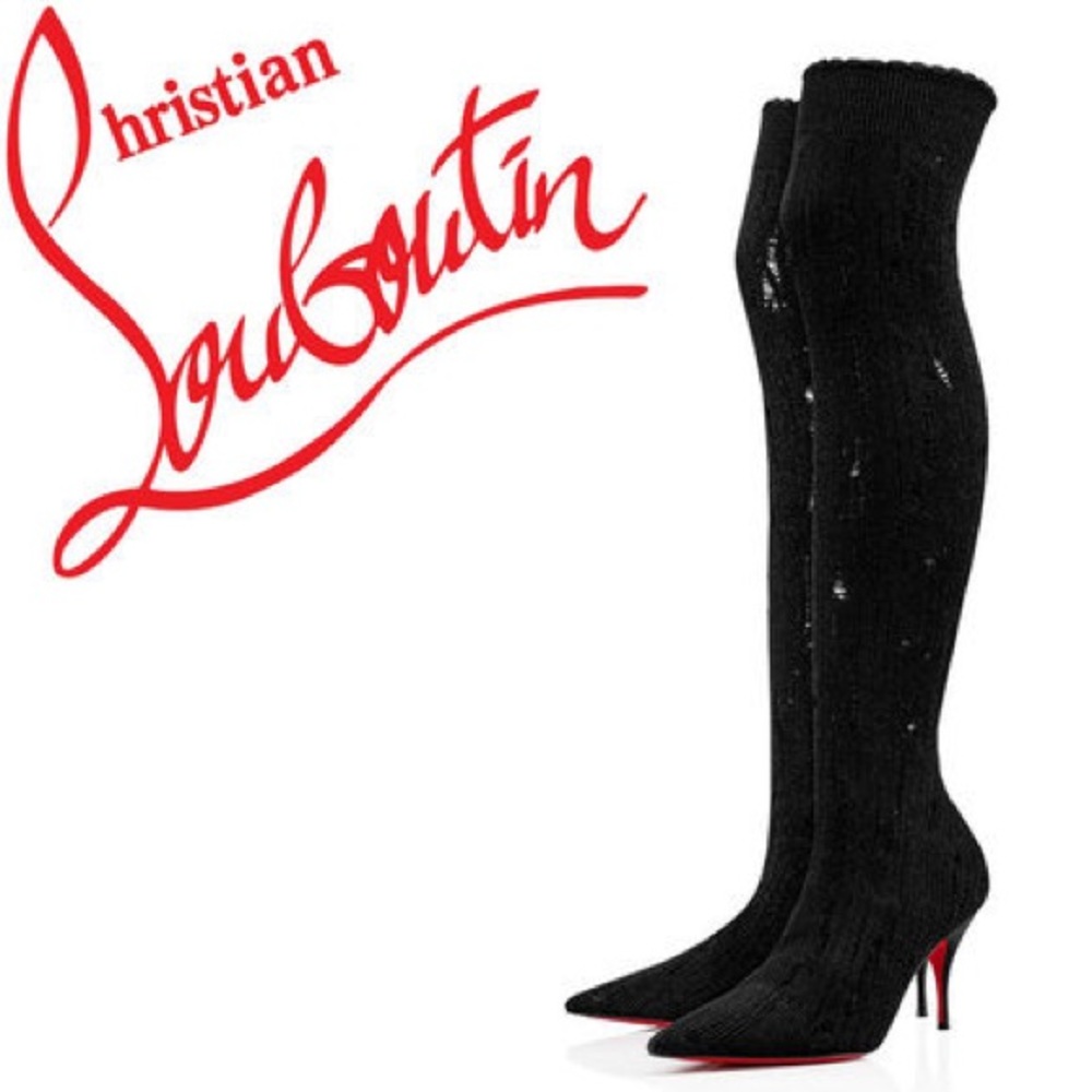 BRAND NEW Louboutin Sandrine Botta 80Tricot Lurex